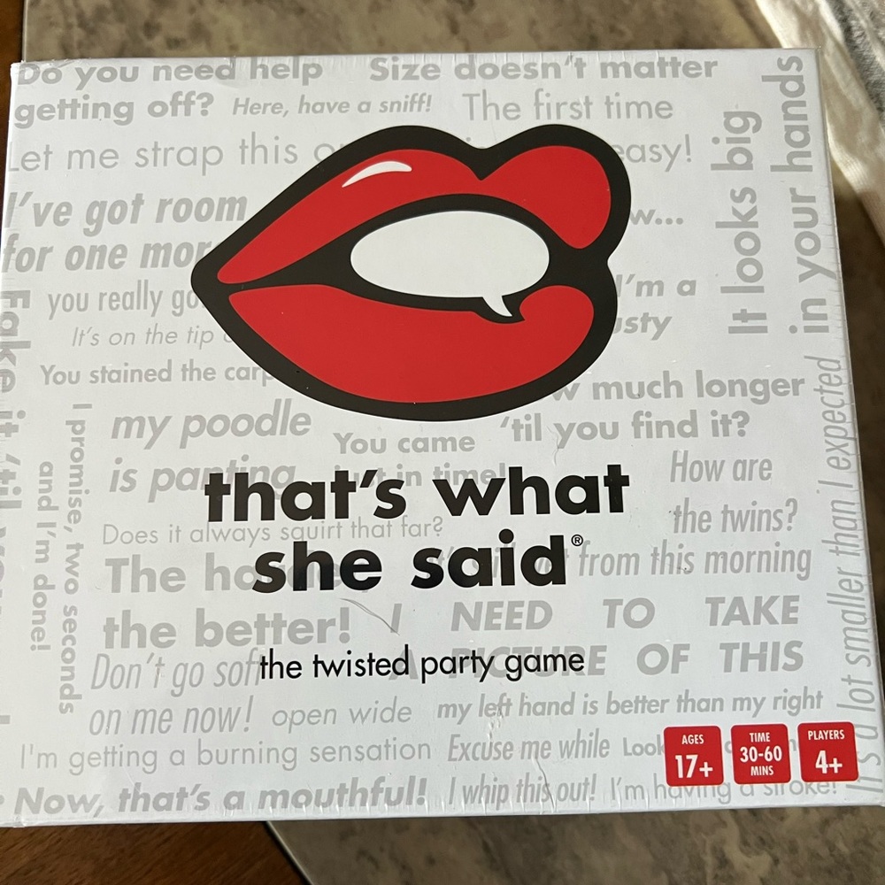 That’s what she said game